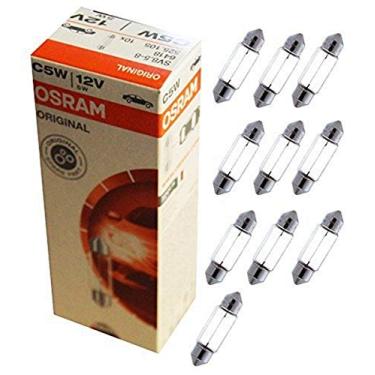 Imagem de Lampada Torpedo Curta - Placa Siena / A3 / A8 / Corsa - 6418C5W Curta35 - Osram