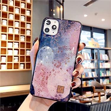 Imagem de Capa de telefone com textura de pedra de mármore e mármore brilhante para iphone 12 mini 11 13 pro xs max x xr 7 8 plus se capa macia, d26, para iphone 13pro max