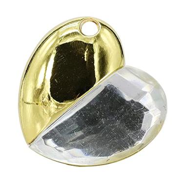Imagem de Pen Drive USB em forma de coração de 128 GB, pen drives USB 2.0, pen drives USB 2.0, pen drive, pen drive, armazenamento de data, disco com zíper, pendrive (dourado)