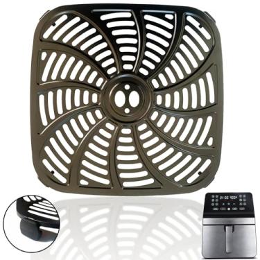 Imagem de ALJ Bandeja de fritadeira a ar de 8 litros para fritadeiras a ar Gourmia GAF846, frigideira de ar premium, placa de grelha, grade de inserção de placa para grelha prateleira para fritadeiras a ar