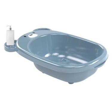 Imagem de Banheira bebe 21 litros ursinho suporte sabonete e shampoo - plasutil