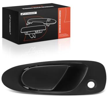 Imagem de A-Premium Maçaneta externa dianteira esquerda do lado do motorista com fechadura compatível com Honda Civic 1992 1993 1994 1995, preto texturizado, substituição # 72180-SR3-003