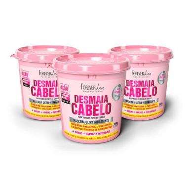 Imagem de Combo com 3 Máscaras Desmaia Cabelo Forever Liss 350g