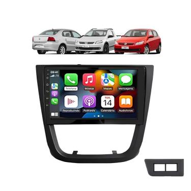Imagem de Kit Multimidia Gol Voyage Saveiro G5 2009 / 2012 Carplay AndroidAuto 9 Pol BT USB FM - Roadstar 908BR
