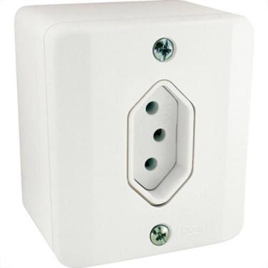 Imagem de Sistema X Radial Branco 1Tomada 10A C/Caixa 1902113, Branco