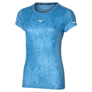 Imagem de Camiseta de Corrida Feminina Mizuno Premium Aero, Azul, M