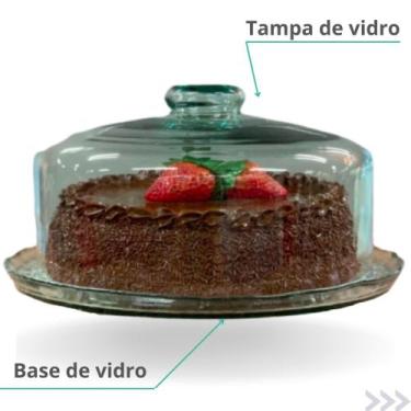Imagem de Boleira De Vidro Com Tampa Petit Poa 28cm De Ø - vitazza