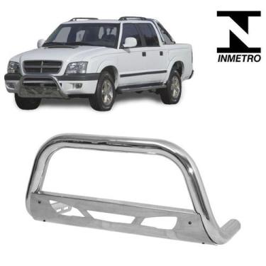 Imagem de Parachoque Quebra Mato S10 2001 2002 2003 Cromado Com Chapa - CCF