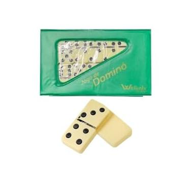 Imagem de Jogo de Dominó 28 Peças, 4cm x 5mm, Plástico Melamina e PVC
