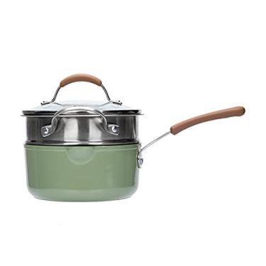 Imagem de Cookimaifan Stmilk Pot Fryiand Cookismall Panela de leite Cookipot Panela de macarrão instantâneo Panela de sopa Wok Fryipan Fryipan com tampa Vaporizador de aço inoxidável/20Cm/a