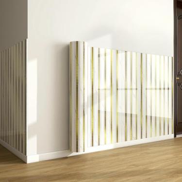 Imagem de Papel de parede de imitação de grão de madeira com textura de mármore de folha dourada autoadesivo à prova d'água e papel de parede à prova de umidade para sala de estar, banheiro e cozinha, linha