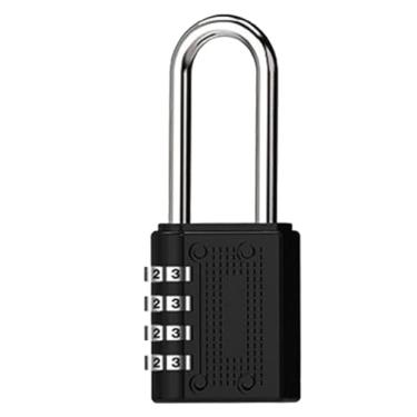 Imagem de Cadeado com combinação de 4 dígitos liga zinco número mecânico senha pendente para armário armazenamento guarda-roupa academia escola lar escritório g