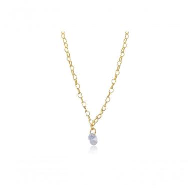 Imagem de Tornozeleira Com Pingente De Ponto De Luz Folheado Ouro 18k