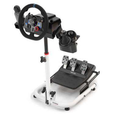 Imagem de Suporte Simulador de Volantes SPRO V3 Branco Com Regulagem de Altura E