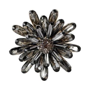 Imagem de Broches De Luxo Femininos Com Strass Em Formato De Flor, Alfinetes De 