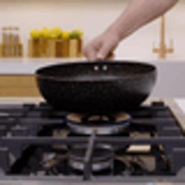 Imagem de Jogo de Panelas Brinox Antiaderente Ceramic Life 6 Peças Suprema Preta