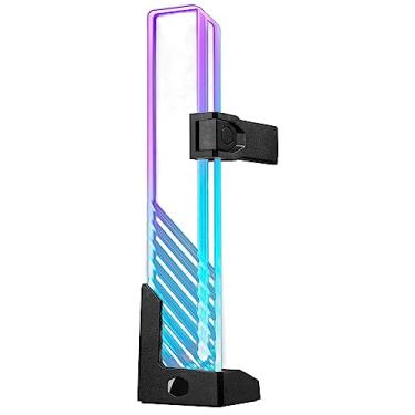 Imagem de Cooler Master MasterAccessory ARGB Suporte de GPU, vidro temperado ARGB, suporte universal para GPU, várias orientações (MCA-U000R-GSBTG-00)