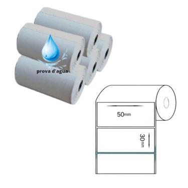 Imagem de 5 Rolo Etiqueta P/ Impressora Xd-210 - 50x30 Prova D'agua - XD MEGA, P
