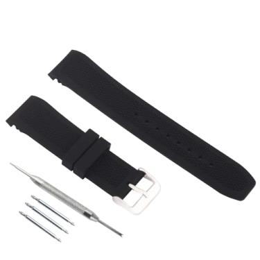 Imagem de FACLE Pulseira de silicone masculina de substituição para relógio casio MDV106-1A AMW320R AMW320D 200 M WR pulseira de borracha para esportes ao ar livre (silicone preto)