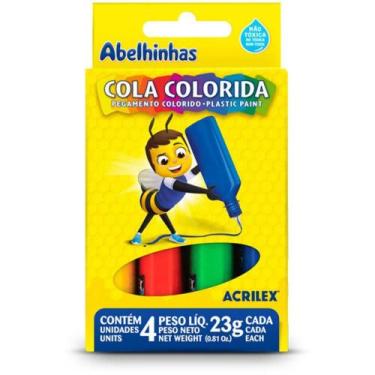 Imagem de Cola Colorida Estojo com 4 Cores 23G - Acrilex
