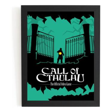 Imagem de Quadro Game Call Of Cthulhu Arte Simplista Poster Moldurado - Fanarte