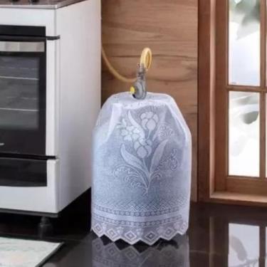 Imagem de Capa de Renda Branco para Botijão de Gás 13 Kg - Bujão Renda - PANAMI