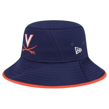 Imagem de New Era Boné masculino Virginia Cavaliers Game Day Navy Bucket Hat - NCAA Gilligan Fishing Cap