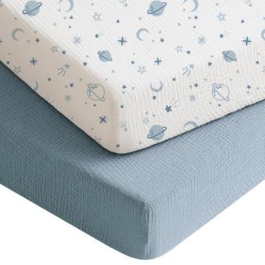 Imagem de Lençóis de Berço Konssy Muslin (71x133cm) - Pacote com 2 - Meninos e M