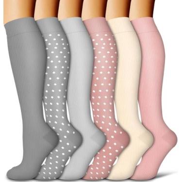 Imagem de Meias de Compressão COOLOVER Copper - 6 Pares para Homens e Mulheres