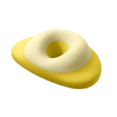 Imagem de IEUDNS Almofada de apoio para o pescoço, almofada para descanso de cabeça, ergonômica para descanso de cochilo, massagem corporal para mesa, salão de beleza, Amarelo