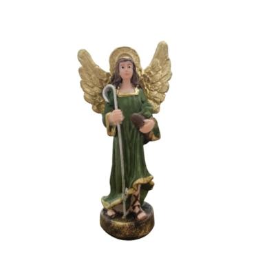 Imagem de Imagem de São Rafael Arcanjo em Resina - 9 cm - Asas Douradas - Imagem Católica