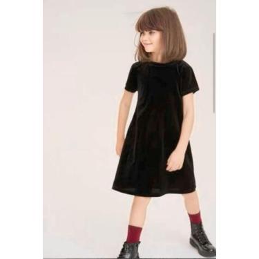 Imagem de Vestido luxuoso preto veludo infantil - Princesa Urbana, 5/6