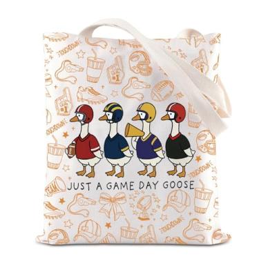 Imagem de KUIYAI Bolsa de futebol de ganso para presente de temporada de toque de futebol americano bolsa de dia de jogo de ganso presente para fãs de times de futebol americano, Gamegoosets-us