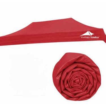 Imagem de Cobertura Tenda Sanfonada 6x3 Pvc Vinilica - Goiânia Toldos, Vermelho