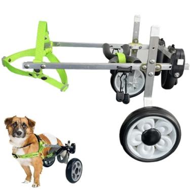 Imagem de Cadeira de rodas ajustável de 2 rodas para pernas traseiras, carrinho de mobilidade para cães pequenos/médios, andador assistivo para animais de estimação paralisados, tamanho XXS, melhora a