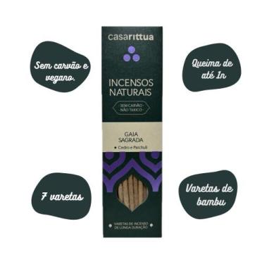Imagem de Incenso Natural Casa Rittua Gaia Sagrada Cedro e Patchuli