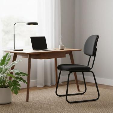 Imagem de Cadeira Secretária Fixa para Escritório Modelo Sky Preto