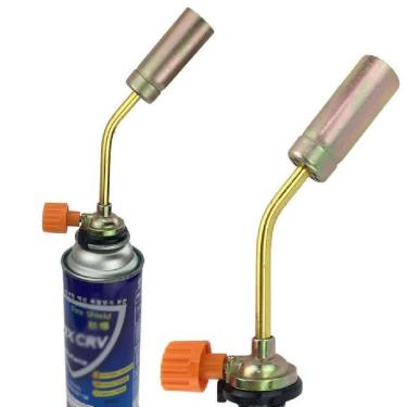 Imagem de Bico Maçarico Portátil Profissional com Regulador de Chama para Gás Butano Solda Culinária Reparos Yeet
