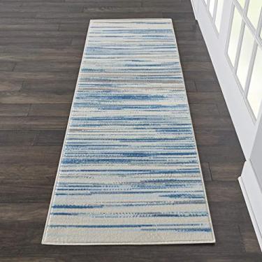 Imagem de Nourison Jubilant Tapete Corredor Coastal Azul 2'3" x 7'3", 2'x7