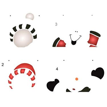 Imagem de Stencil de Acetato para Pintura de Natal OPA Simples 20 x 25 cm - 2554 Boneco de Neve