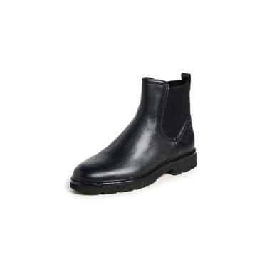 Imagem de Vince Womens Bota de cano curto Rue Lug Sole Chelsea, Couro preto, 11