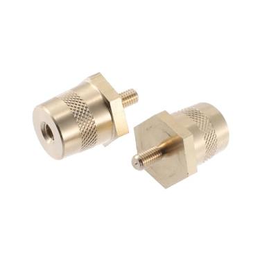 Imagem de ACROPIX 1 par conector terminal de bateria M5 para M6 tom de latão adaptador de pino extensor parafusos porcas peças de carro