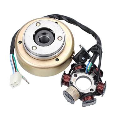 Imagem de Estator de 6 bobinas + placa de ignição do estator do volante magnético do volante para 90cc 110cc 125cc Pit Pro Quad Dirt Bike ATV peças de motor de motocicleta