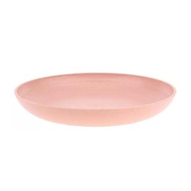 Imagem de Prato Ecológico Raso 23cm Fibra de Bambú Resistente Buffet (Rosa)