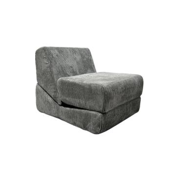 Imagem de Compression Sofa，Compressed Sofa in Box，Folding Sofa Bed，Folding Sofa, Portable Fold Out Chair Bed ，Comfy Floor Sofa Lounge，Chenille/Corduroy Fabric - for Living Room Bedroom(Gray)