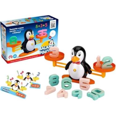 Imagem de Jogo Educativo de Matemática com Pinguim, Números e Cartas, Brinquedo Infantil