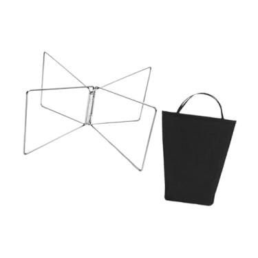 Imagem de Dynwave Dobrável refrigerador suporte caixa de gelo portátil metal forte rolamento carga rack bagagem aço inoxidável para churrasco ao ar livre doméstico, com Saco de Armazenamento