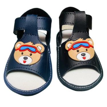 Imagem de Kit 2 Pares Sandálias Urso Para Bebê Menino - Baby's Shoes, Preto, Azu