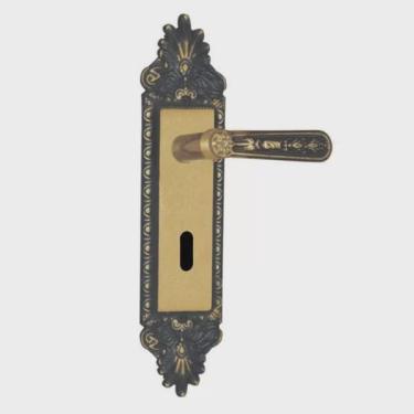 Imagem de Fechadura Interna Espelho Aço 40mm mgm Colonial Bronze Latonado