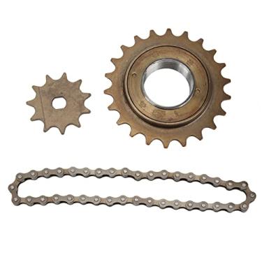 Imagem de Cadeia de bicicleta elétrica Conjunto de forjamento de aço premium Kit de conversão completa para scooters e modificações de bicicleta 410 Gold 11t Sprocket 38 Links Chain 22t